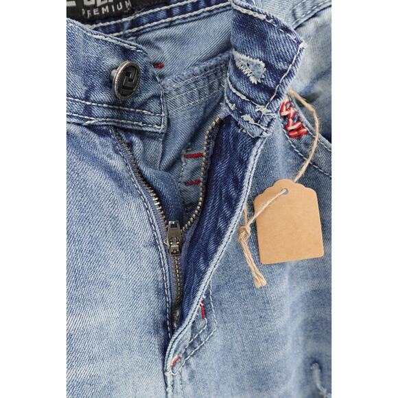 CJ Black Premium Men's Bootcut Distressed Embroidered Pocket Trim Jeans SZ 32X32 - Picture 13 of 16